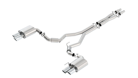 Borla 140745 2018 Ford Mustang GT 5.0L AT/MT (w/o Valves) S-Type 3in Cat-Back Exhaust w/Polished Tips
