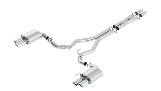 Borla 140746 2018 Ford Mustang GT 5.0L AT/MT (w/o Valves) ATAK 3in Cat-Back Exhaust w/Polished Tips