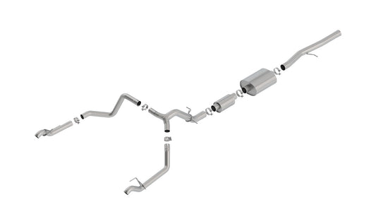 Borla 140773 19 Chevrolet Silverado/GMC Sierra 1500 6.2L SS (S-Type) Catback Exhaust w/ Factory Tips
