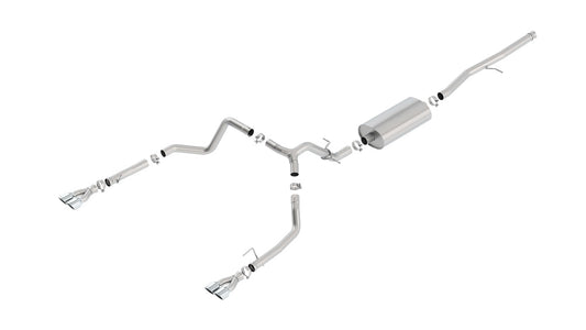 Borla 140780 2019 Chevy Silverado 1500 5.3L V8 CC SB 147.4in WB Touring Cat-Back w/ Quad Square Tips