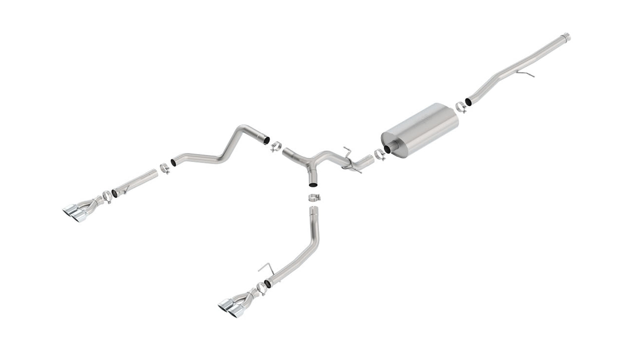 Borla 140780 2019 Chevy Silverado 1500 5.3L V8 CC SB 147.4in WB Touring Cat-Back w/ Quad Square Tips