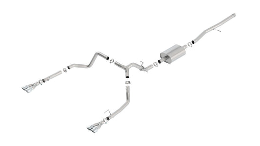 Borla 140781 2019 Chevy Silverado 1500 5.3L V8 CC SB 147.4in WB S-Type Cat-Back w/ Quad Square Tips