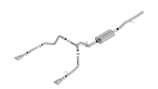 Borla 140782 19 Chevrolet Silverado/GMC Sierra 1500 6.2L SS Touring Catback Exhaust - Square Chrome Tips