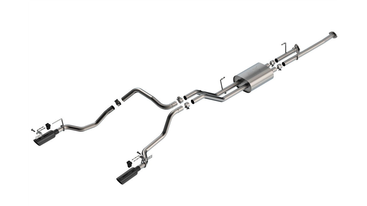 Borla 141028BC 14-21 Toyota Tundra 4.6L/5.7L ATAK Cat Back Exhaust - 4in Black Chrome Tips