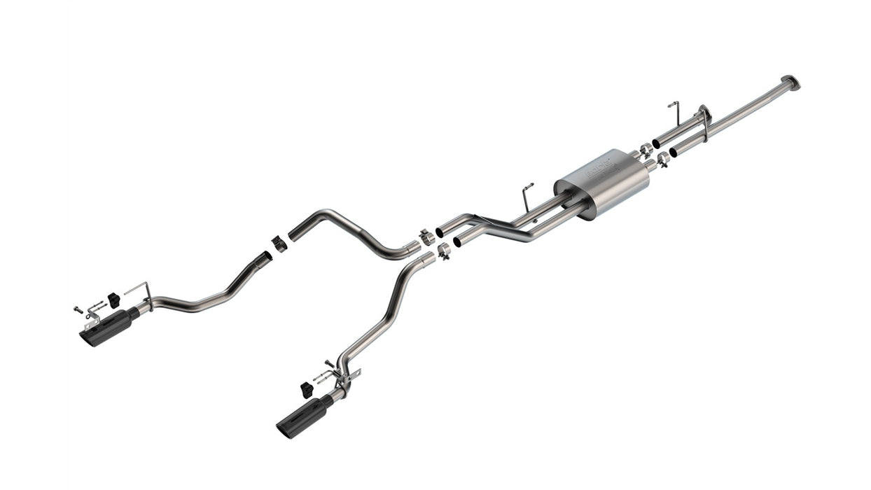 Borla 141028BC 14-21 Toyota Tundra 4.6L/5.7L ATAK Cat Back Exhaust - 4in Black Chrome Tips