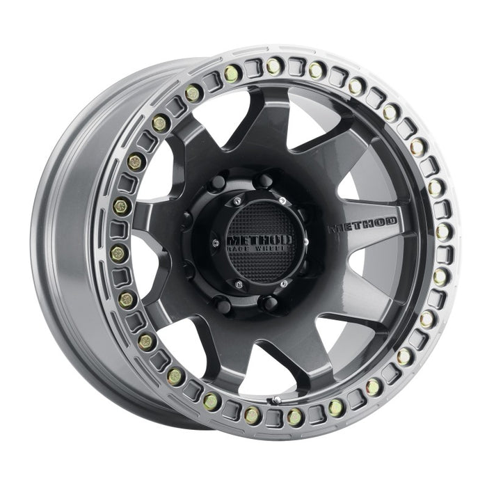 Method Wheels MR10879080844B Method MR108 17x9 -44mm Offset 8x6.5 130.81mm CB Gloss Titanium w/BH-H24125-38 Wheel