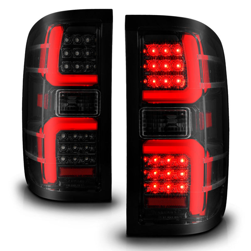 ANZO 311451 15-19 Chevrolet Silverado 2500 HD/3500 HD LED Taillight w/ Sequential Black Housing/Smoke Lens
