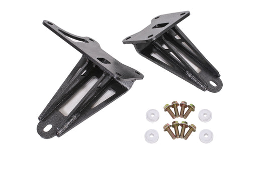 BMR Suspension MM008H BMR 11-17 S197 Mustang Motor Mount Brackets - Black Hammertone