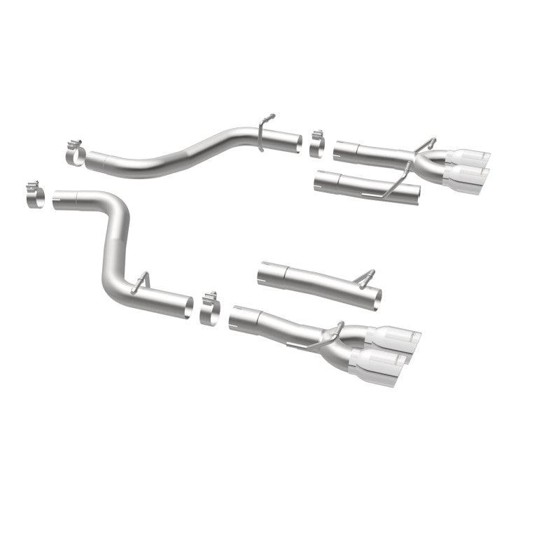 Magnaflow 19218 MagnaFlow Axle-Back, SS, 2.5in, Quad Split Rear 3.5in Tip 2015 Dodge Challenger 3.6L V6