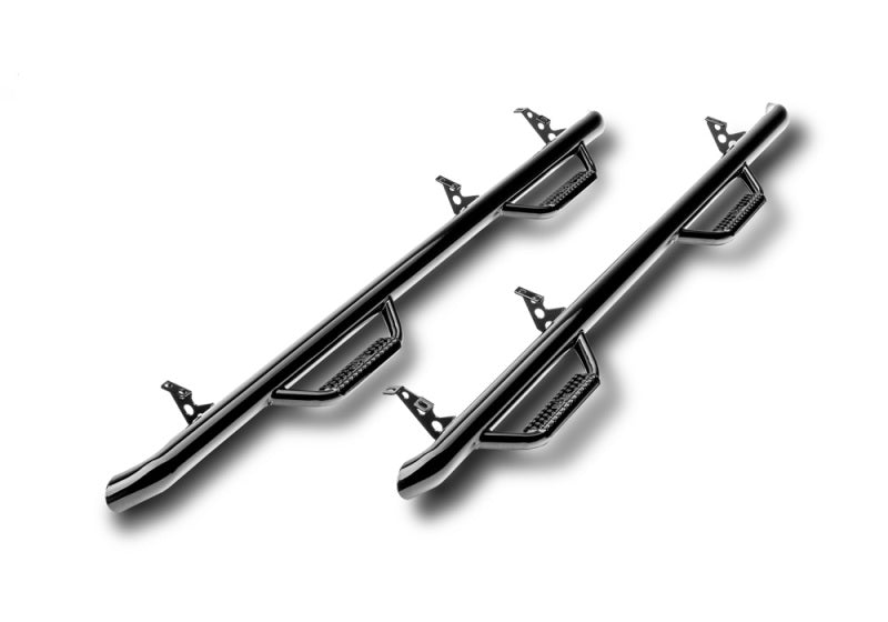N-Fab N0482CC Nerf Step 04-15 Nissan Titan Crew Cab 5.6ft Bed - Gloss Black - W2W - 3in