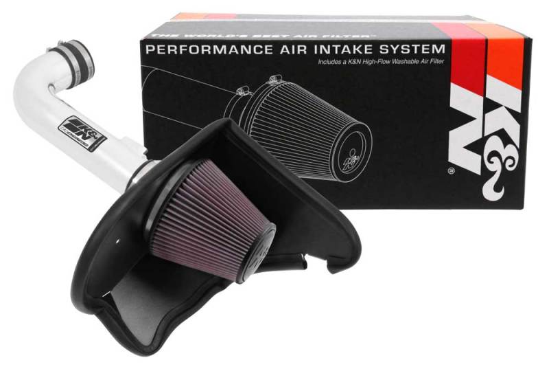 K&N Engineering 69-4535TP K&N 16-17 Chevy Camaro 3.6L Silver Typhoon Short RAM Intake