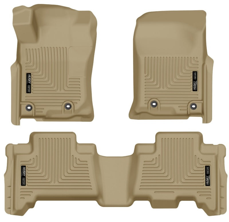 Husky Liners 99573 2013 Toyota 4Runner WeatherBeater Tan Front & 2nd Seat Floor Liners