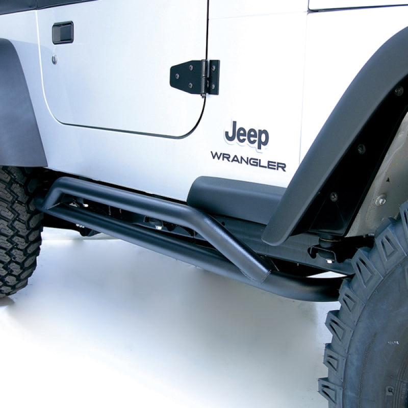 Rugged Ridge 11504.11 RRC Rocker Guards Black 87-06 Jeep Wrangler