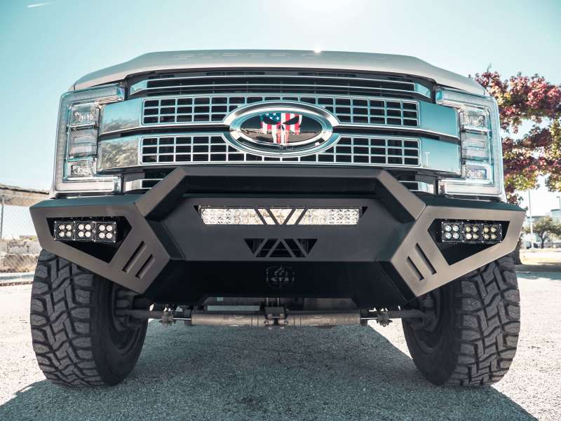Road Armor 6172XFPRB 17-20 Ford F-250 SPARTAN Front Bumper Bolt-On Pre-Runner Guard - Tex Blk
