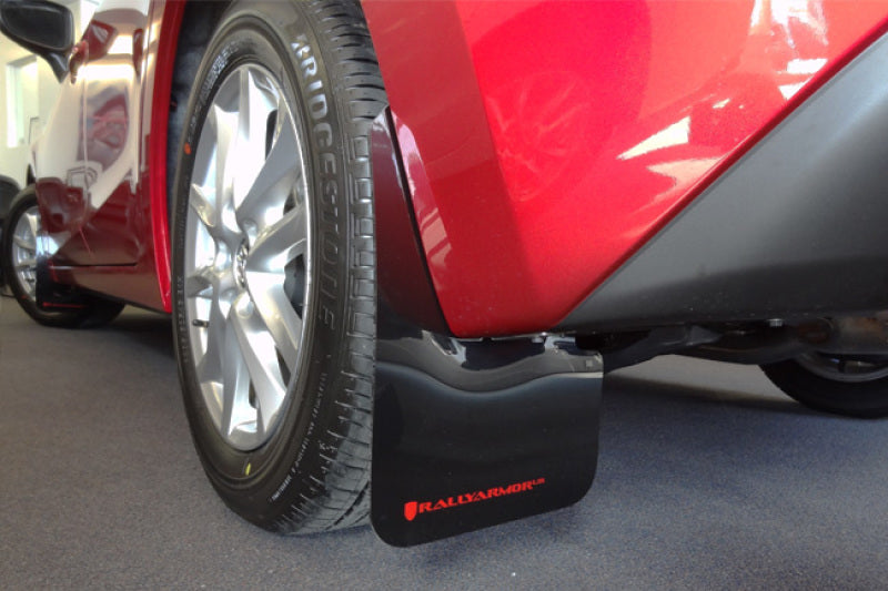 Rally Armor MF31-UR-BLK/RD 14-18 Mazda3 Black UR Mud Flap w/Red Logo