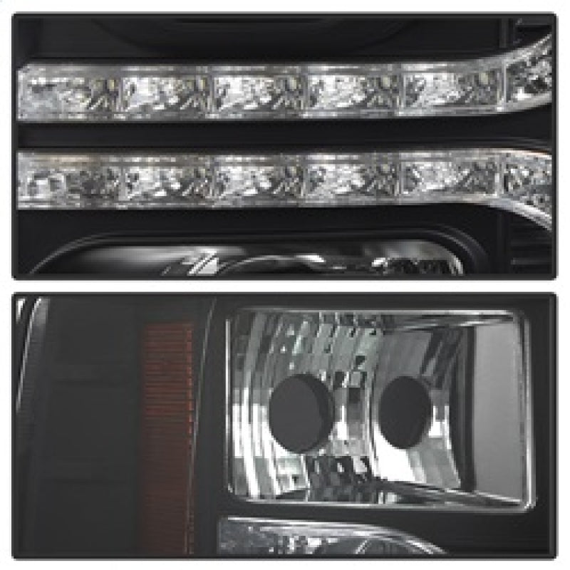SPYDER 5083524 Spyder Chevy Silverado 1500 07-13 V2 Projector Headlights - LED DRL - Black PRO-YD-CS07V2-DRL-BK