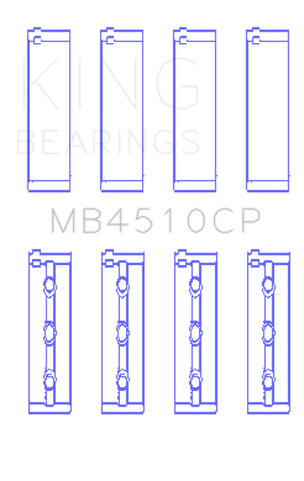 King Engine Bearings MB4510CP 2005-2012 Nissan VQ40DE 6 Cyl Performance Main Bearing Set - Size STD