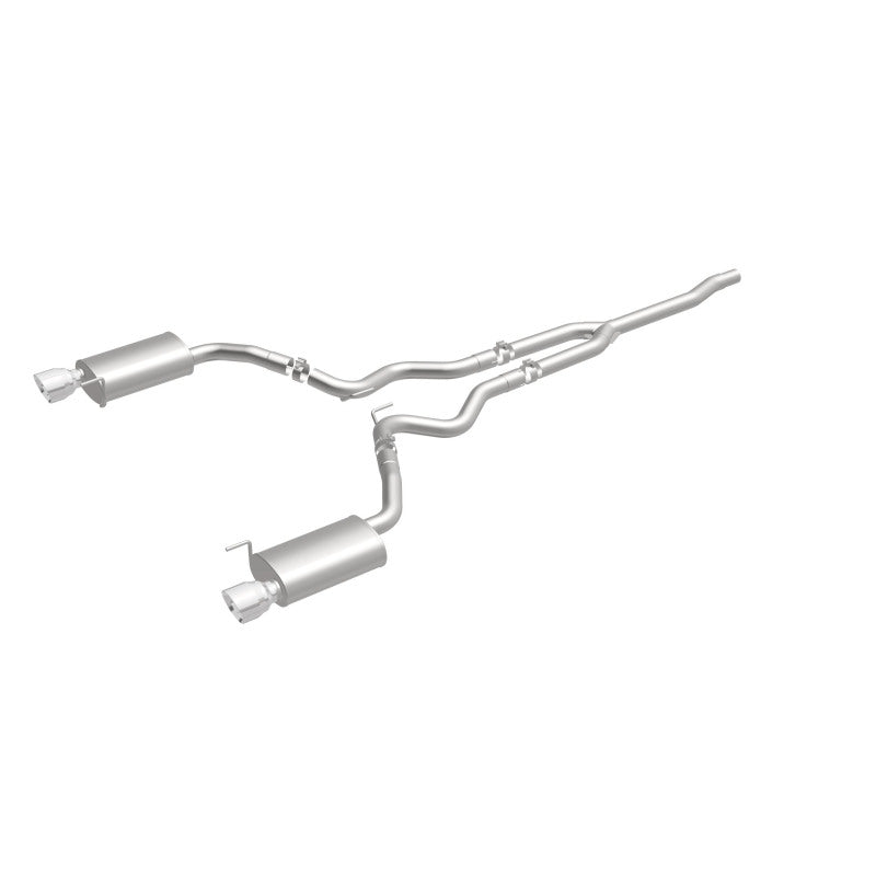 Magnaflow 19097 MagnaFlow Cat Back, SS, 2.5in, Street, Dual Split Polished 4.5in Tips 2015 Ford Mustang Ecoboost