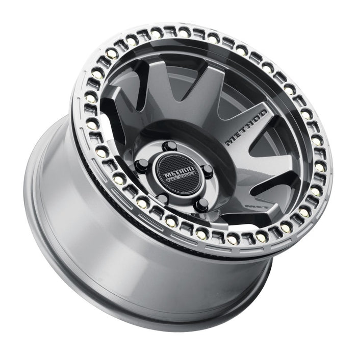 Method Wheels MR10879050844B Method MR108 17x9 -44mm Offset 5x5 71.5mm CB Gloss Titanium w/BH-H24125-38 Wheel