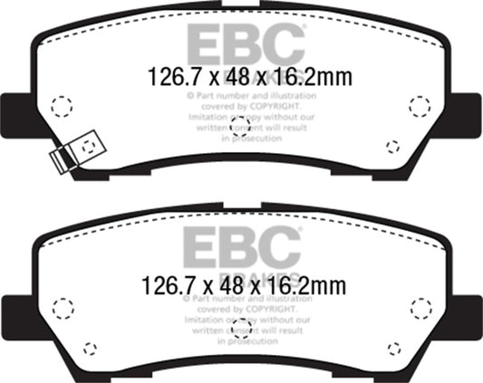 EBC DP53043NDX 2015+ Ford Mustang 5.0L (w/Performance Package) Bluestuff Rear Brake Pads