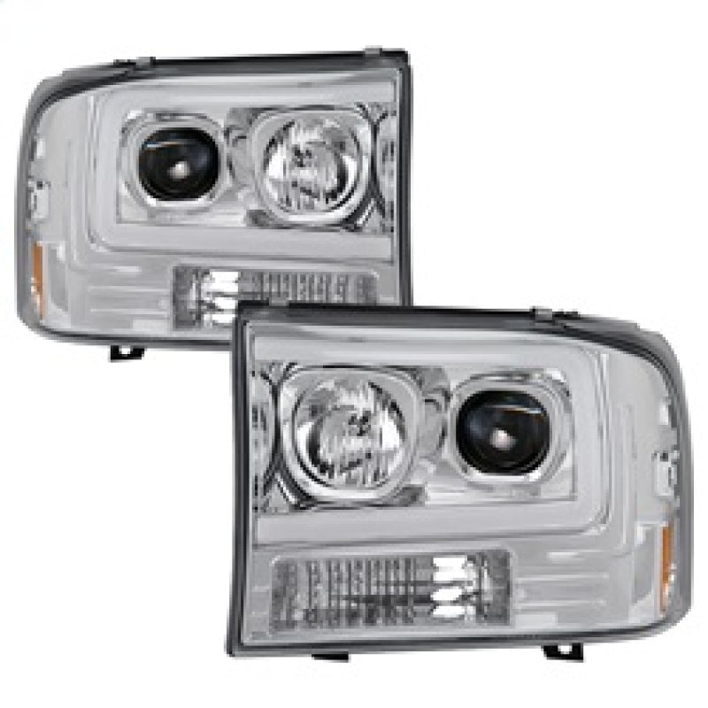 SPYDER 5084675 Spyder 99-04 Ford F-250 Super Duty Light Bar Projector Headlights - Chrome (PRO-YD-FF25099V2-LB-C)