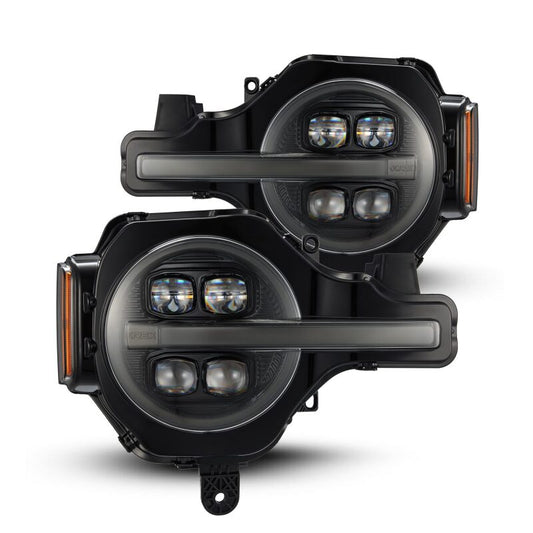 AlphaRex 880259 21-23 Ford Bronco NOVA LED Proj Headlights Alpha-Black w/Activ Light/Seq Signal/DRL