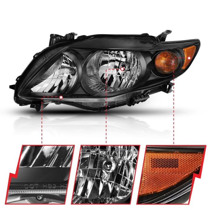 ANZO 121541 ANZ Crystal Headlights