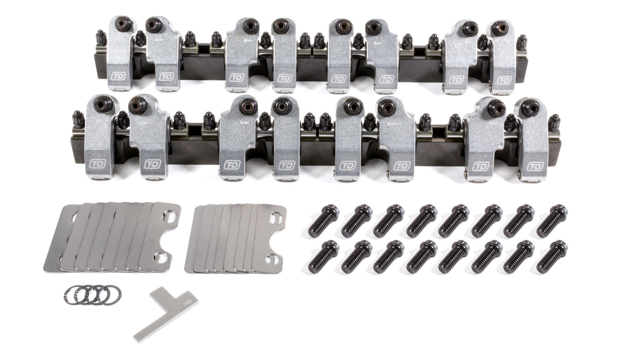 T And D Machine TDM2053-160/155 SBC Shaft Rocker Arm Kit w/Bowtie 18 Deg. Heads