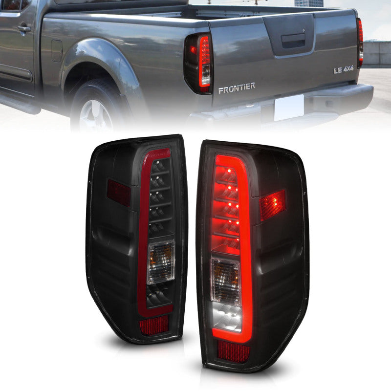 ANZO 311444 2005-2021 Nissan Frontier LED Taillights Black Housing/Smoke Lens