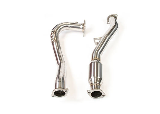 Invidia HS15SWMDOCB 15-21 Subaru WRX w/ Manual Transmission J-Pipe With Bottom High Flow Cat Down Pipe