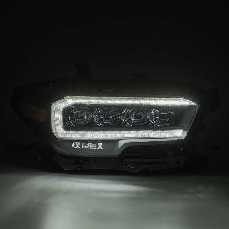 AlphaRex 880705 16-20 Toyota Tacoma NOVA LED Projector Headlight Plank Style Alpha Black w/Activation Light