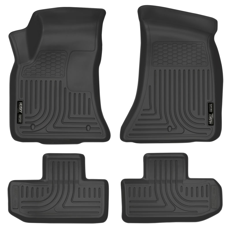Husky Liners 99171 16-22 Dodge Challenger (RWD) Front & Second Row Black Floor Liners