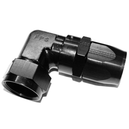 Fragola 109120-BL -20AN x 90 Degree Low Profile Forged Hose End - Black