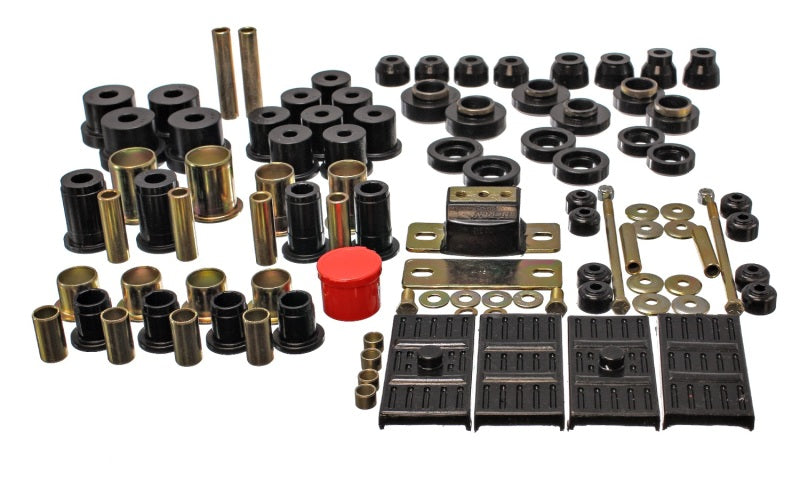 Energy Suspension 3.18119G 67-69 Chevrolet Camaro (w/mono leaf springs) Black Hyper-flex Master Bushing Set