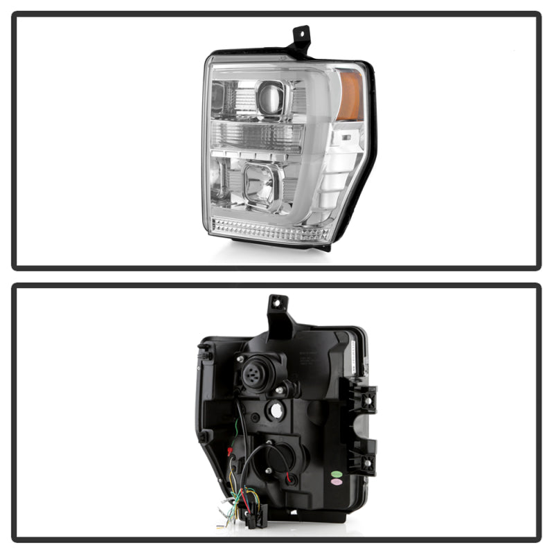 SPYDER 5087744 Spyder Ford F-250/350/450 08-10 V2 High-Power LED Headlights-Switch Back-Chrome PRO-YD-FS08PL-SBLB-C