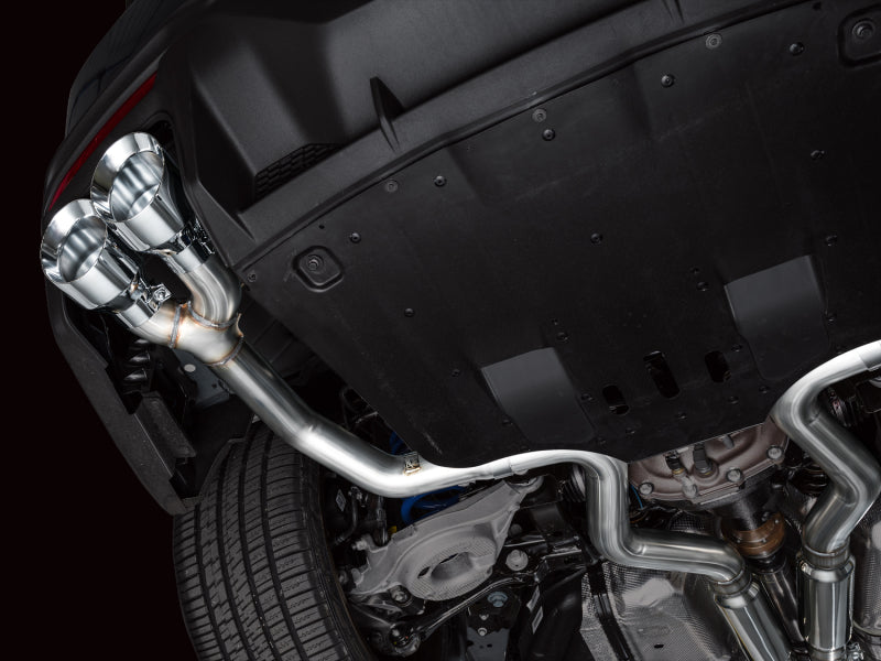 AWE Tuning 3020-42375 AWE 2024 Ford Mustang Dark Horse S650 RWD Track Edition Catback Exhaust w/ Quad Chrome Silver Tips