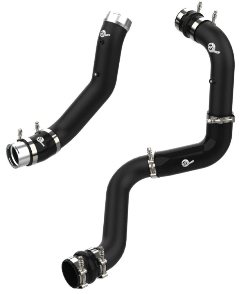 aFe 46-20444-B BladeRunner Black 3in Aluminum Charge Pipe Kit 20-21 GM Diesel Trucks V8-6.6L (td) L5P
