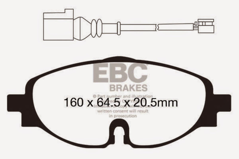 EBC DP42150R 14+ Audi A3 1.8 Turbo Yellowstuff Front Brake Pads