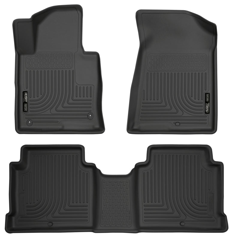 Husky Liners 99631 2015 Hyundai Sonata Weatherbeater Black Front & 2nd Seat Floor Liners