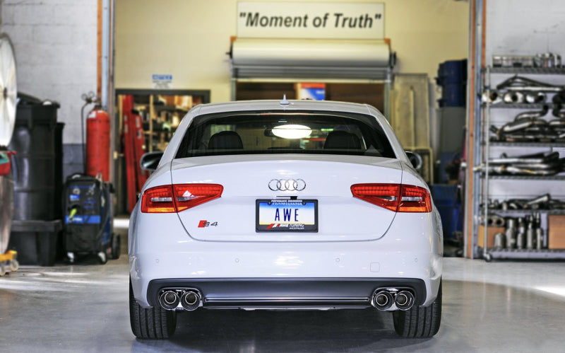AWE Tuning 3010-42016 Audi B8.5 S4 3.0T Touring Edition Exhaust System - Chrome Silver Tips (102mm)