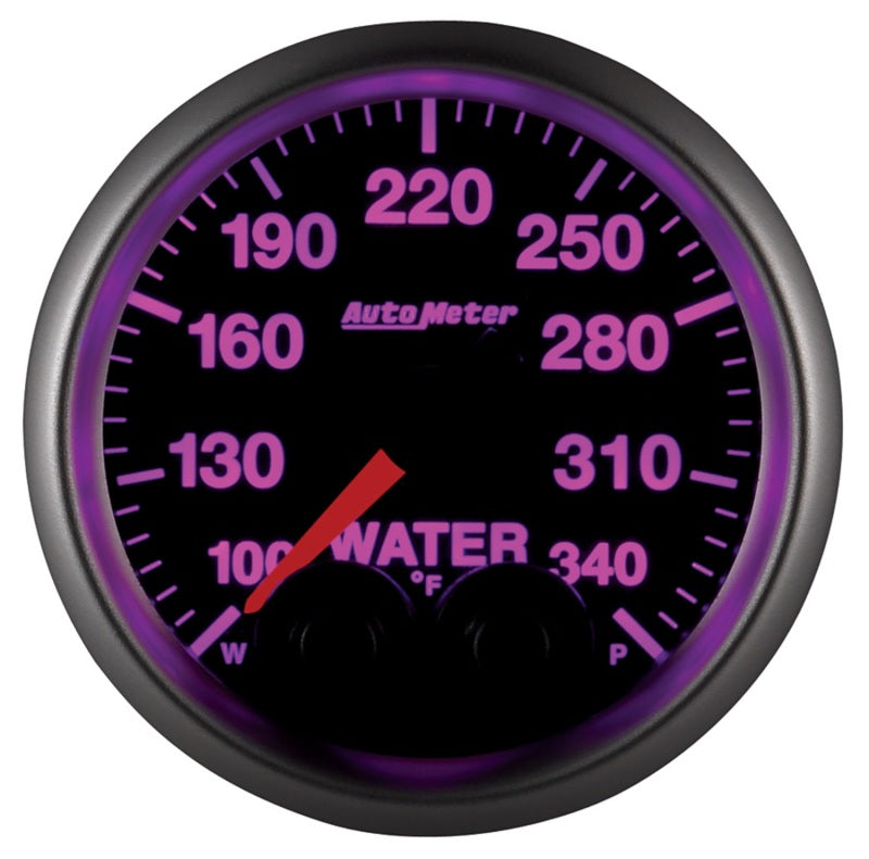 AutoMeter 5655 Autometer Elite 52mm 100-340 Deg F Water Temperature Peak and Warn Gauge w/ Electonic Control