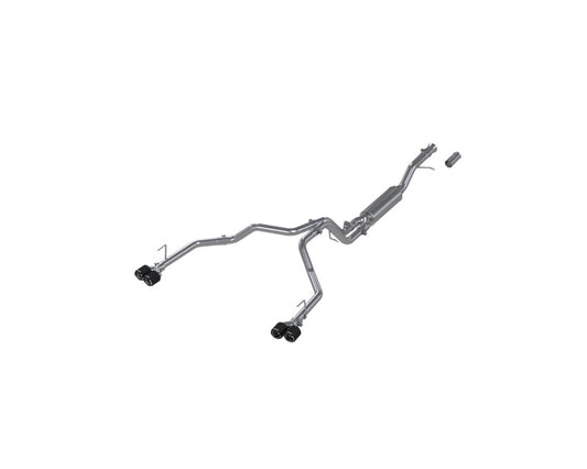 MBRP S50573CF 2021+ Chevy Tahoe / GMC Yukon T304 SS 3in Cat-Back Dual Split Exhaust w/ Quad Carbon Fiber Tips