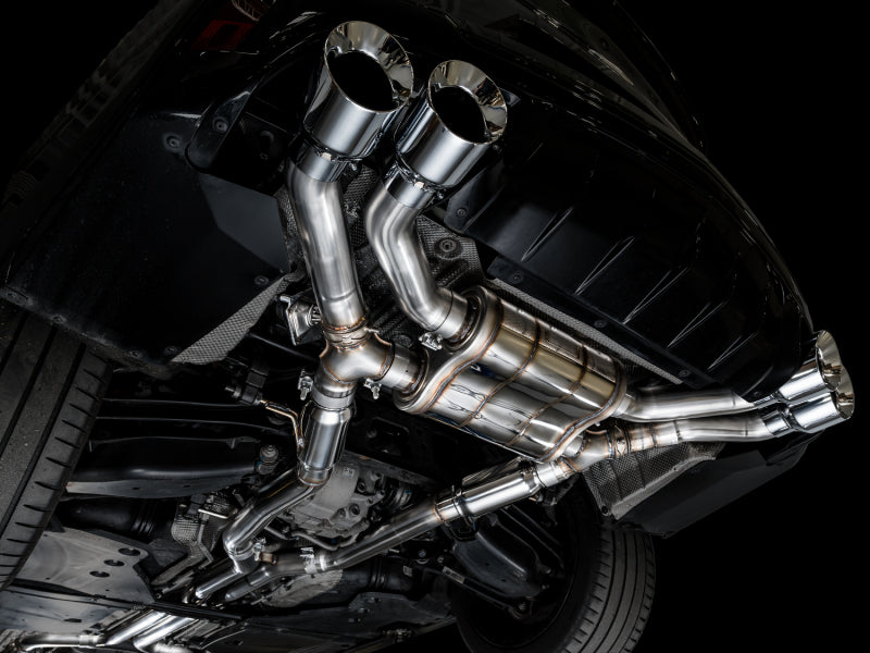 AWE Tuning 3025-42436 2021+ Cadillac CT4-V Blackwing SwitchPath Exhaust - Chrome Silver Tips