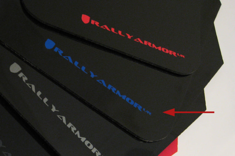 Rally Armor MF1-UR-BLK/BL 02-07 Subaru WRX/STI/RS/2.5i (Wagons Req. Mod.) Black UR Mud Flap w/Blue Logo