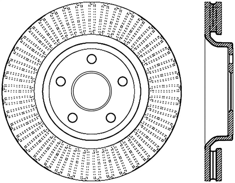 Stoptech 128.58008L StopTech Drilled Sport Brake Rotor 11-17 Jeep Grand Cherokee (Excluding SRT8)