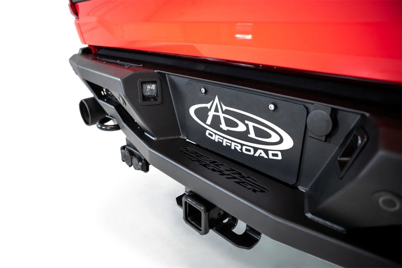 Addictive Desert Designs R210081090103 2022+ Ford Raptor Stealth Fighter R Bumper w/ 2 Cube Lights - Hammer Black