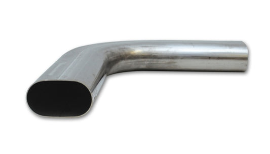 Vibrant 13194 3.5in Oval (Nominal Size) T304 SS 90 deg Mandrel Bend 6in x 6in leg lengths