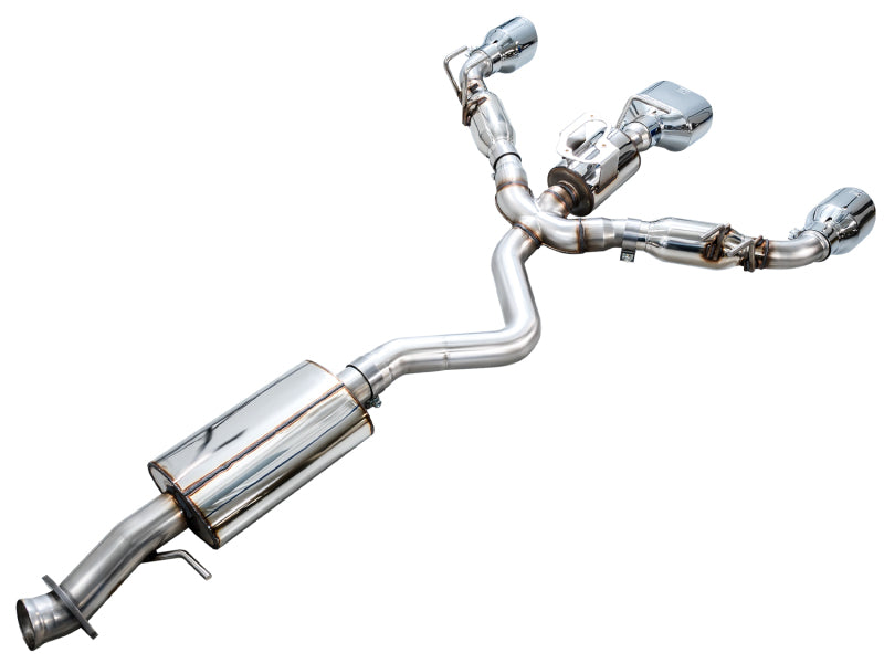 AWE Tuning 3015-52472 AWE 23-24 Toyota GR Corolla Touring Edition Catback Exhaust - Chrome Silver Tips