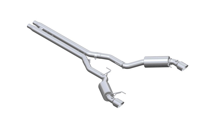 MBRP S7277409 15 Ford Mustang GT 5.0 3in Cat Back Dual Split Rear Street Version 4.5in Tips - T409