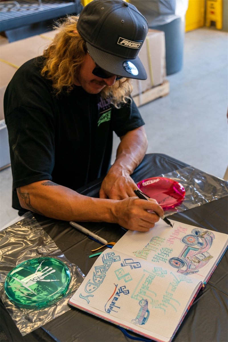 Rigid Industries 36117-SHREDDY x SHREDDY 360-Series 4in Lights w/Wt Bcklght (2) + 6 Covers (2 Pink/2 Teal/2 Blk)